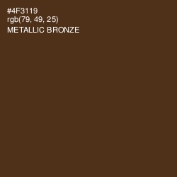 #4F3119 - Metallic Bronze Color Image